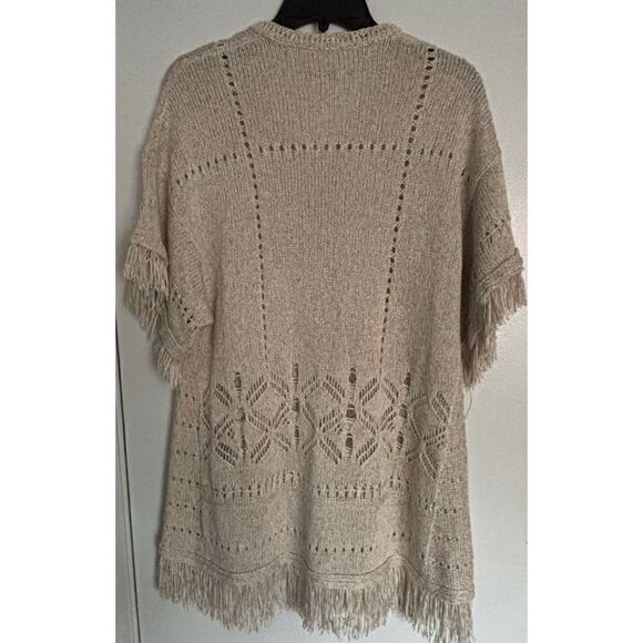 Alice + Olivia Janine fringed open-knit sweater Size XS/ excellent - Picture 5 of 9